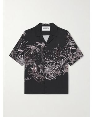 MANAAKI Waihi Tapu Printed Lyocell Shirt - Black