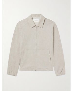 MR P. Golf Gingham Cotton-blend Seersucker Blouson Jacket - White