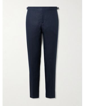 Orlebar Brown Griffon Tapered Linen Trousers - Blue