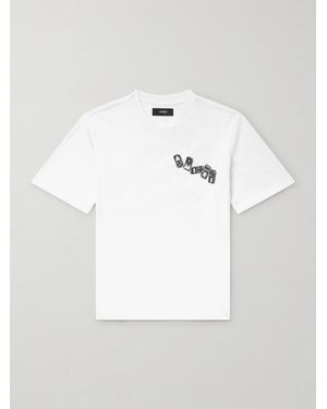 Amiri Logo-Print Cotton-Jersey T-Shirt - White