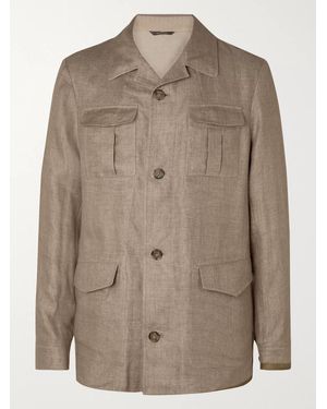 Loro Piana Linen-Blend Field Jacket - Multicolour