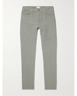 Sid Mashburn Straight-Leg Hemp And Cotton-Blend Canvas Trousers - Grey