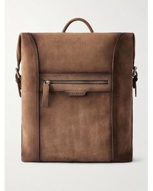 Officine Creative Jules Suede Backpack - Brown