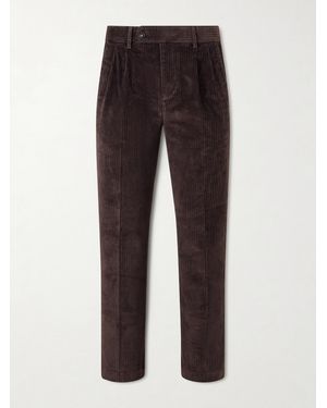 Massimo Alba Strallo02 Straight-leg Cotton-blend Corduroy Trousers - Brown