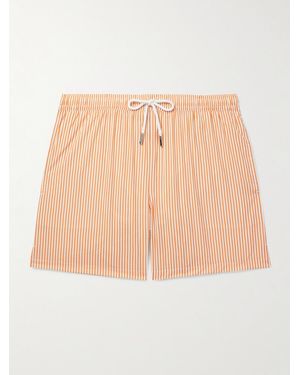 Thom Sweeney Shorts Da Mare Medi A Gamba Dritta A Righe - Neutro