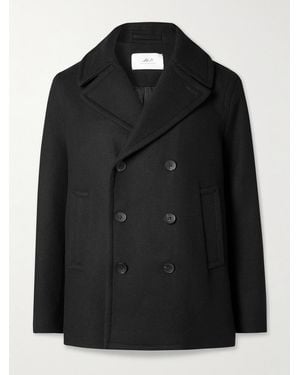 MR P. Wool-Blend Twill Peacoat - Black