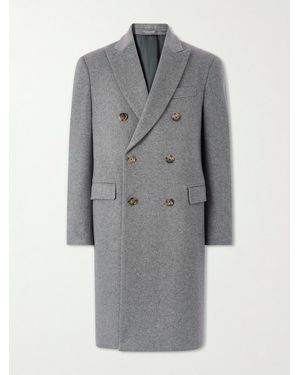 Lardini Double-Breasted Wool Coat - Grey