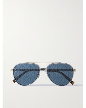 Dior Cd Diamond A1U Aviator Sunglasses - Blue