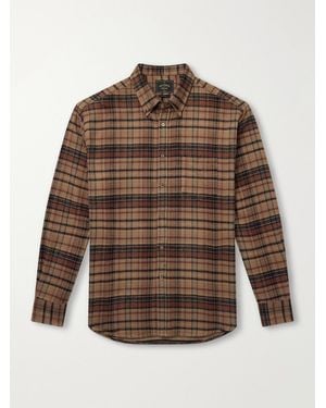 Portuguese Flannel Stalia Checked Cotton-Flannel Shirt - Brown