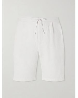 Frescobol Carioca Rui Straight-let Pleated Drawstring Shorts - White