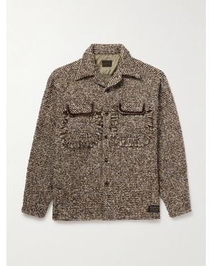 Kapital Wool-blend Tweed Overshirt - Brown