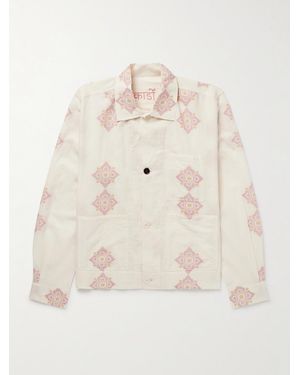 Kardo Cotton-jacquard Jacket - Natural