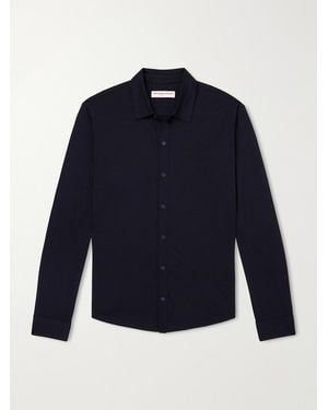 Orlebar Brown Giles Wool Shirt - Blue