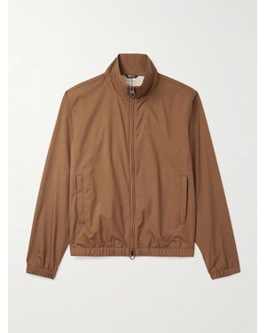 Loro Piana Storm System® Twill Bomber Jacket - Brown