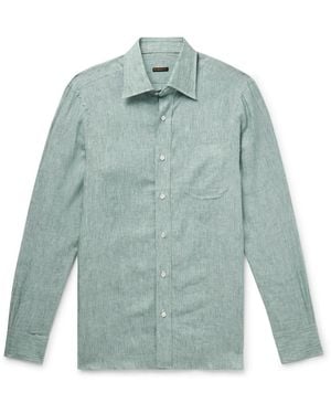 Rubinacci Linen Shirt - Blue