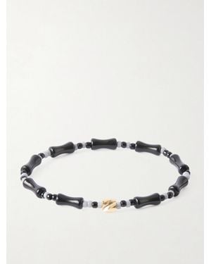 Luis Morais 14-Karat, Agate And Glass Beaded Bracelet - Natural