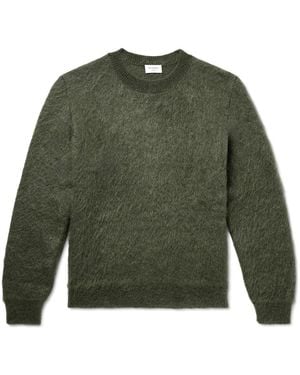 Saint Laurent Slim-Fit Mohair-Blend Sweater - Green