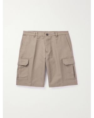 Loro Piana Straight-Leg Cotton And Linen-Blend Cargo Shorts - Natural