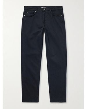 NN07 Tony 1923 Slim-Fit Garment-Dyed Organic Cotton-Blend Twill Trousers - Blue