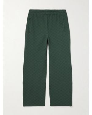 Gucci Straight-Leg Logo-Jacquard Tech-Jersey Joggers - Green