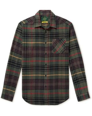 Portuguese Flannel Tip Checked Cotton-Flannel Shirt - Gray