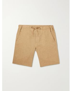 Loro Piana Straight-Leg Linen Drawstring Bermuda Shorts - Natural