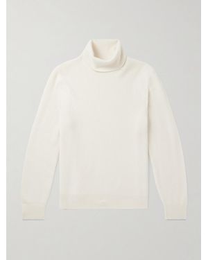 Brunello Cucinelli Ribbed Cashmere Rollneck Jumper - Natural