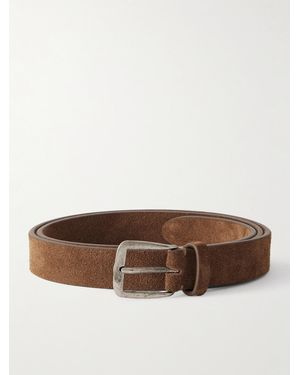 Massimo Alba 2.5Cm Budapest Suede Belt - Brown