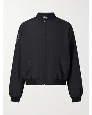 CHERRY LA Championship Embroidered Shell Bomber Jacket - Blue