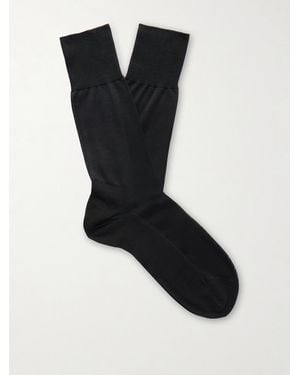 FALKE Set Of Two Silk-blend Socks - Black