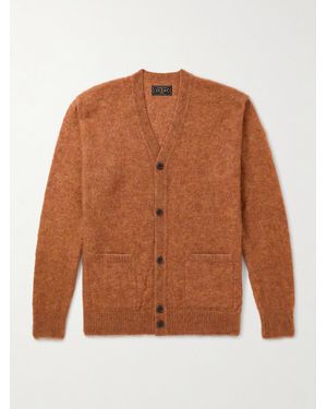 Beams Plus Mohair-blend Cardigan - Brown