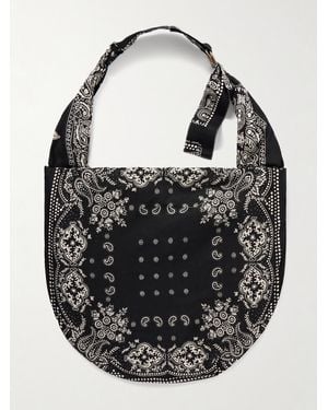 Kapital Transit Snufkin Rat Brand Bandana-print Cotton Sling Bag - Black
