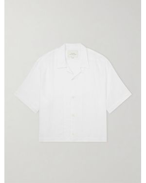 Studio Nicholson Convertible-Collar Linen Shirt - White