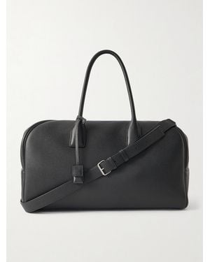 Saint Laurent Full-Grain Leather Duffle Bag - Nero