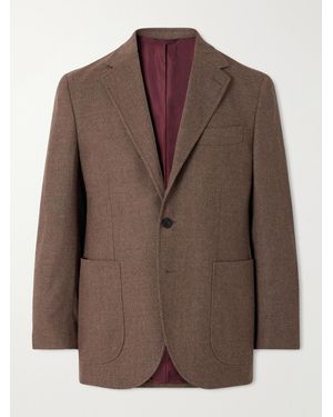 Rubinacci Virgin Wool-Flannel Suit Jacket - Brown