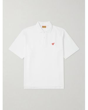 Human Made Logo-Detailed Cotton-Piqué Polo Shirt - White