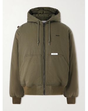 WTAPS Padded Cotton-Canvas Zip-Up Hooded Jacket - Verde