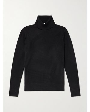 MR P. Clyde Cashmere Rollneck Jumper - Black