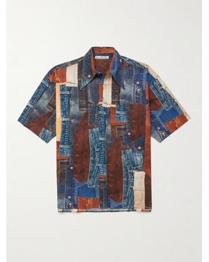 Acne Studios Printed Cotton Shirt - Blue