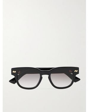 Bottega Veneta Intrecciato Panthos Square-Frame Recycled-Acetate Sunglasses - Schwarz