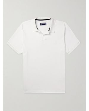 Vilebrequin Logo-Embroidered Cotton-Piqué Polo Shirt - White