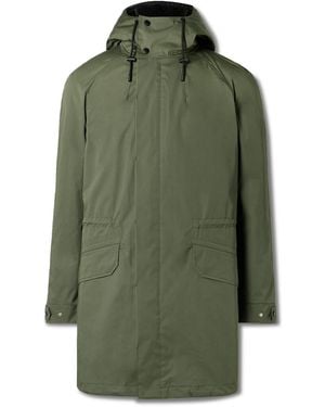 Yves Salomon Cotton-Blend Twill Parka With Detachable Shearling Liner - Green