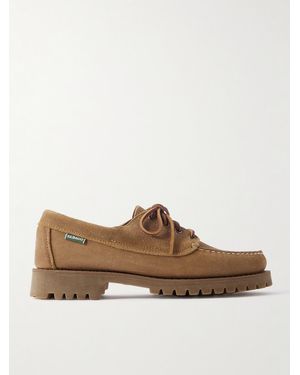 Sebago Askook Bootsschuhe aus gewachstem Veloursleder mit Lederbesatz - Braun