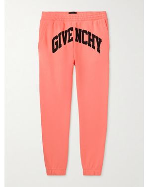 Givenchy Tapered Logo-Embroidered Cotton-Jersey Joggers