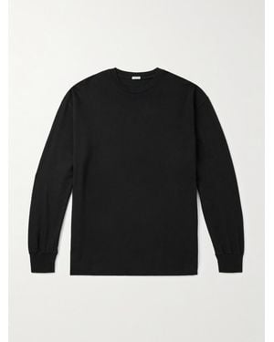 A.PRESSE Cotton And Cashmere-Blend Jersey T-Shirt - Black