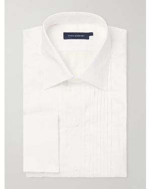 Thom Sweeney Duke Of York Cotton And Tencel-Blend Poplin Shirt - Natural