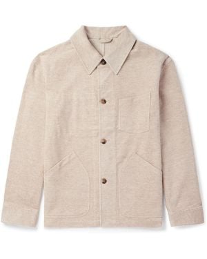 De Bonne Facture Cotton And Linen-Blend Corduroy Overshirt - Natural
