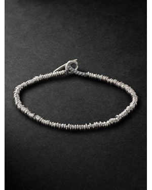 MAOR Pilla Sterling And Cord Bracelet - Black