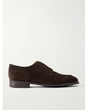 Morjas The Split Toe Suede Derby Shoes - Brown