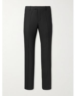 Enfants Riches Deprimes Skinny Lieutenant Straight-Leg Pinstriped Virgin Wool Trousers - Black